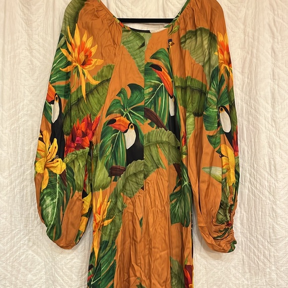 NWOT Anthropologie Farm Rio Tropical Desire Midi Dress - Picture 15 of 16